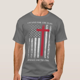 Jag står för Flagga och Kneel för Kor Shirt T