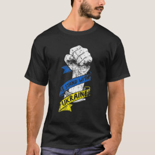 Jag står för Flagga Power Ribbon Support UKR T Shirt