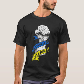 Jag står för Flagga Power Ribbon Support UKR T Shirt