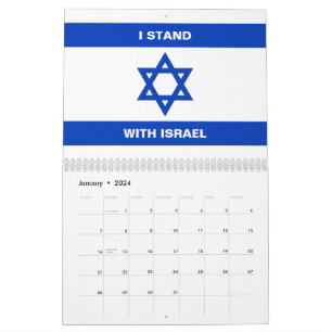 Jag står för Israels anpassningsbar flagga Kalender