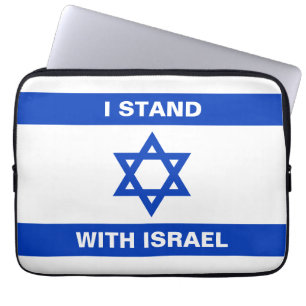 Jag står för Israels anpassningsbar flagga Laptop Fodral