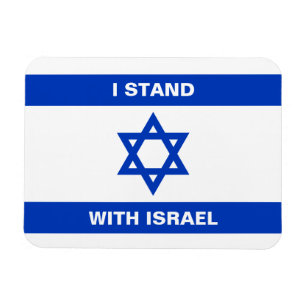 Jag står för Israels anpassningsbar flagga Magnet
