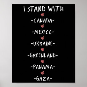 Jag står för Kanada Mexiko och Ukraina Grönland Pa Poster