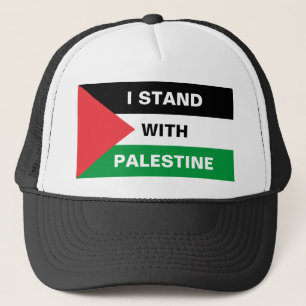 Jag står för Palestinas text Palestinas flagga anp Keps