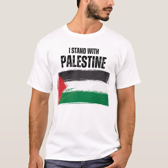 Jag står för palestiniernas stöd i Palestina T Shirt (Framsida)