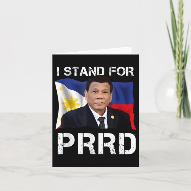 Jag står för Prrd Supporter Digong Duterte Philipp Kort (Framsida)