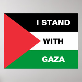 Jag står för texten om anpassningsbarna i Gaza Pal Poster