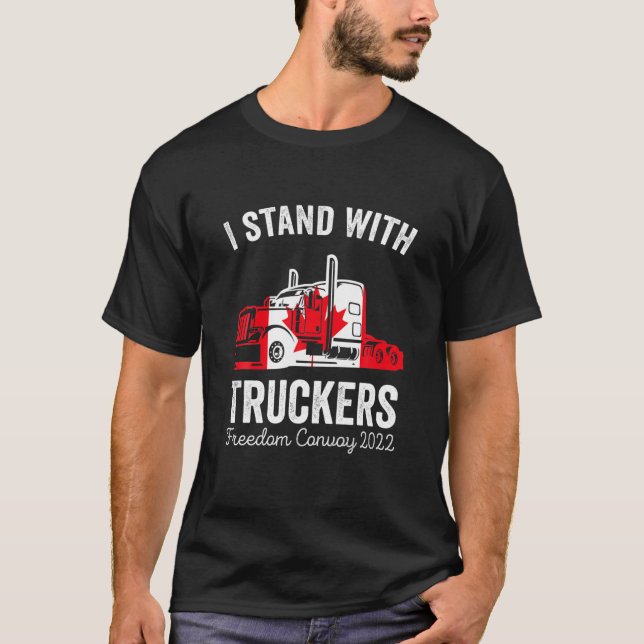 Jag står för Truckers Support Freedom Conv. T Shirt (Framsida)