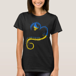 Jag står för Ukraina Dove Flagga Peace Free Ukrain T Shirt