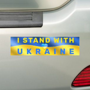 Jag står för Ukraina - Flagga - fred - frihet Bildekal