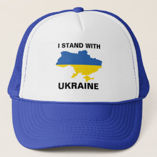 Jag står för Ukraina Flagga och Karta Trucke Keps