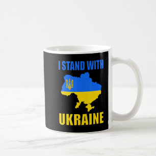 Jag står för Ukraina Karta och Ukraina Flagga Kaffemugg