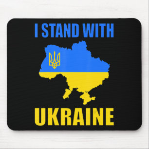 Jag står för Ukraina Karta och Ukraina Flagga Musmatta