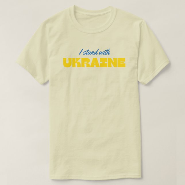 Jag står för Ukraina Solidarity T-Shirt (Design framsida)