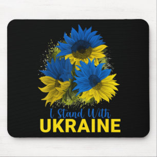 Jag står för Ukraina Solrosfrusen Flagga Peace Fre Musmatta