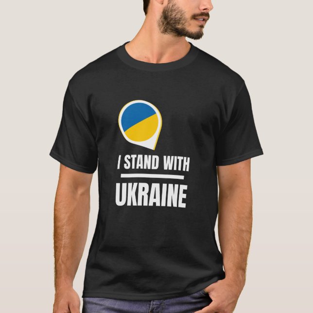 Jag står för Ukraina - stödja ukrainare T Shirt (Framsida)