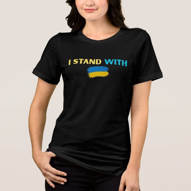 Jag står för Ukraina - Support & Solidarity Design T Shirt (Framsida)