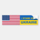 Jag står för Ukrainas amerikanska Flagga Solidarit Bildekal (Framsidan)
