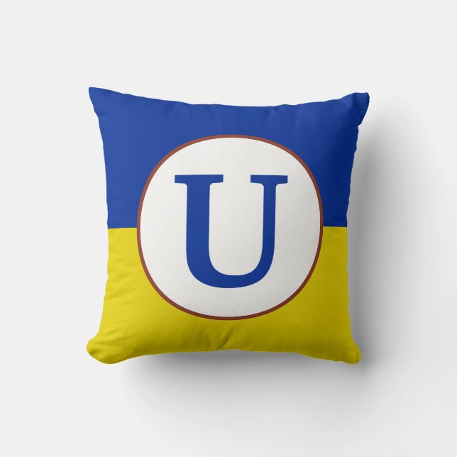 Jag står för Ukrainas flagga av blå gult Kudde (Framsida)