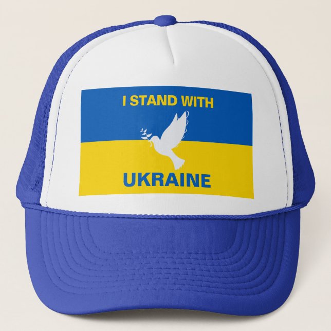 Jag står för Ukrainas Flagga Dove Peace Keps (Framsida)