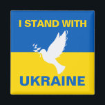 Jag står för Ukrainas Flagga Dove Peace Magnet<br><div class="desc">Jag står för Ukrainas Flagga Dove Peace</div>