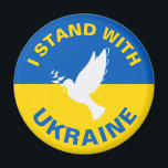 Jag står för Ukrainas Flagga Dove Peace Magnet<br><div class="desc">Jag står för Ukrainas Flagga Dove Peace</div>