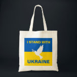 Jag står för Ukrainas Flagga Dove Peace Tygkasse<br><div class="desc">Jag står för Ukrainas Flagga Dove Peace</div>