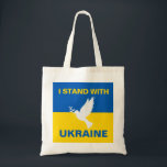 Jag står för Ukrainas Flagga Dove Peace Tygkasse<br><div class="desc">Jag står för Ukrainas Flagga Dove Peace</div>