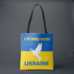 Jag står för Ukrainas Flagga Dove Peace Tygkasse<br><div class="desc">Jag står för Ukrainas Flagga Dove Peace</div>