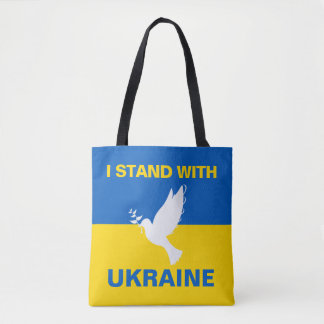 Jag står för Ukrainas Flagga Dove Peace Tygkasse