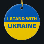 Jag står för Ukrainas Flagga Julgransprydnad Keramik<br><div class="desc">Jag står för Ukrainas Flagga</div>