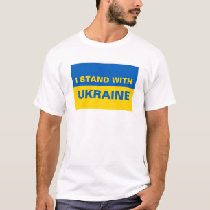 Jag står för Ukrainas Flagga T Shirt