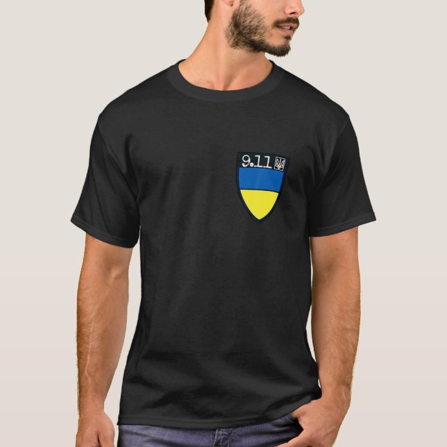 Jag står för Ukrainas Flagga T Ukraina Flagga T Shirt (Framsida)