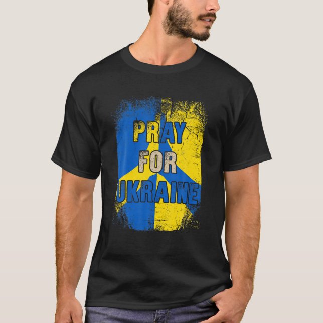 Jag står för Ukrainas kamp för Ukraina, Ukraina oc T Shirt (Framsida)