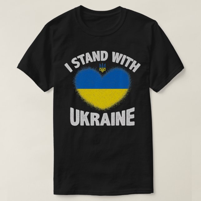 Jag står för Ukrainas premium T Shirt (Design framsida)