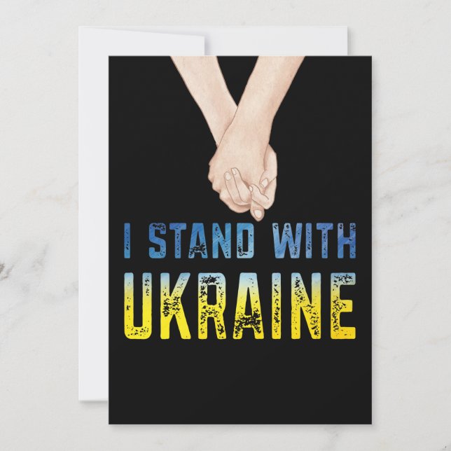 Jag står för Ukrainas sjöfartsstöd Ukraina Flagga Inbjudningar (Framsida)