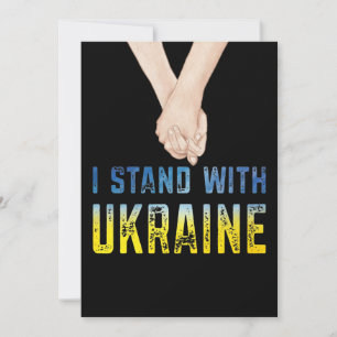 Jag står för Ukrainas sjöfartsstöd Ukraina Flagga Julkort