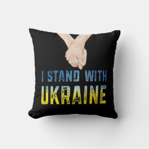 Jag står för Ukrainas sjöfartsstöd Ukraina Flagga Kudde