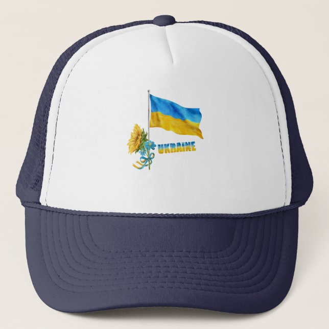 Jag står för Ukrainas slogan om Ukraina Supporter  Keps (Framsida)