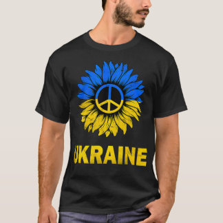Jag står för Ukrainas solros Ukraina Support UK T Shirt