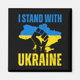 Jag står för Ukrainas Stiga upp Fistiska Peac-Flag Magnet