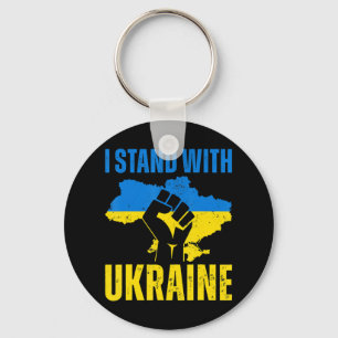 Jag står för Ukrainas Stiga upp Fistiska Peac-Flag Nyckelring