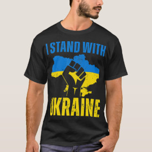 Jag står för Ukrainas Stiga upp Fistiska Peac-Flag T Shirt