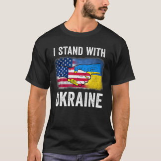 Jag står för Ukrainas stöd för Älskare Flagga T Shirt