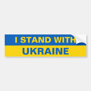 Jag står för Ukrainas stöd för ukrainsk Flagga Bildekal