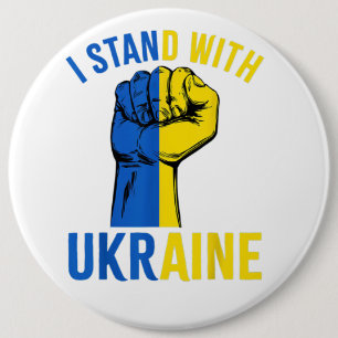 Jag står för Ukrainas stöd UKRAINE Ukrainas Knapp