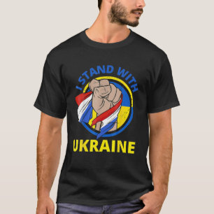 Jag står för Ukrainas stöd, ukrainskt amerikanskt T Shirt