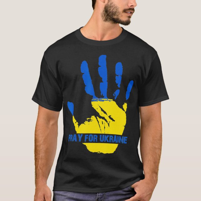 Jag står för Ukrainas stråle för Ukraina T Shirt (Framsida)