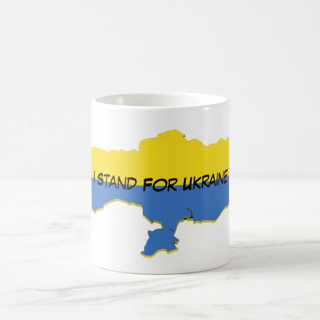 Jag står för ukrainskt kaffe mugg (Center)