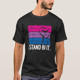 Jag står för Vintagen Bisexual Pride Rainbow Lgbt T Shirt